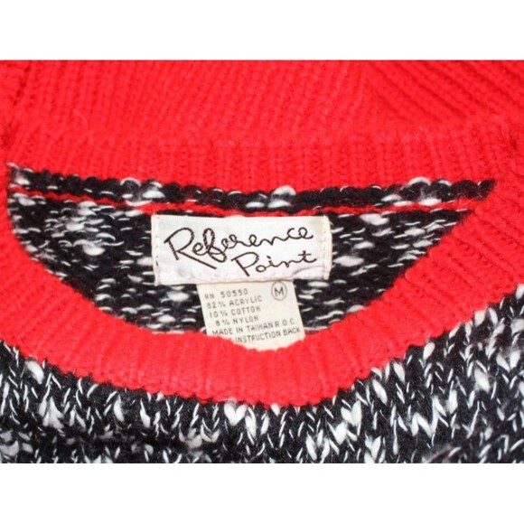 Vintage Reference Point Christmas Pullover Sweater Winter Poinsettia Women's Med - Picture 6 of 6